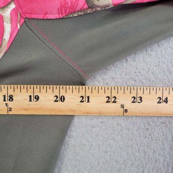 Realtree 1/4 Zip Jacket Womens L Pink Camo Pullover Mock Neck Outdoors - Picture 7 of 8